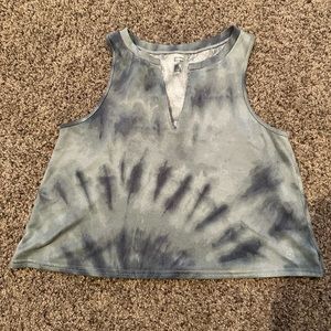 Green and Blue Tie Dye Gilly Hicks Tank Top